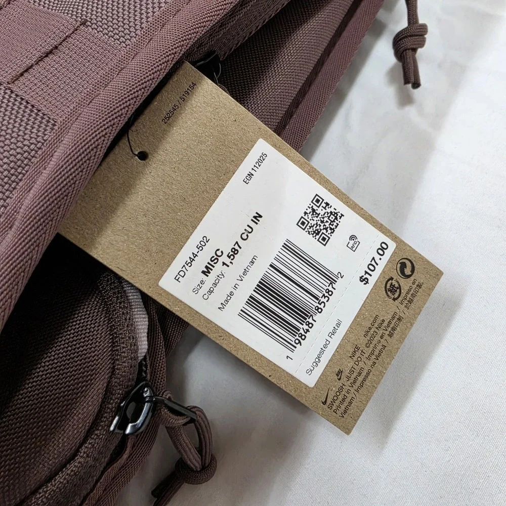 Nike RPM Backpack Gym Bag Skateboard Hiking Laptop FD7544-502 Tattoo Violet 26L